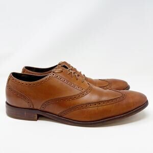 Cole Haan Williams Leather Wingtip Oxford Dress Shoes Brown Men's 13